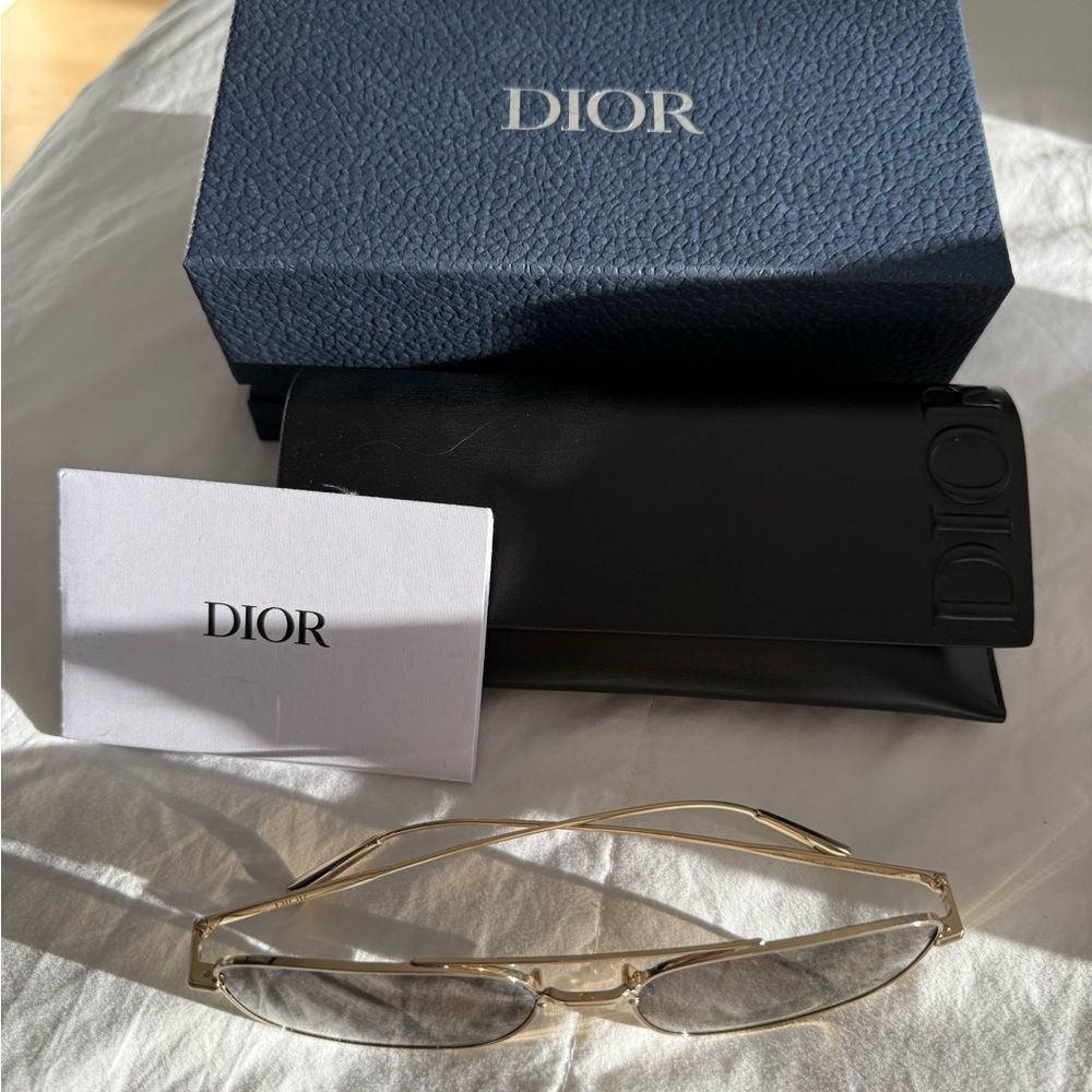 NWT DIOR - Sunglasses - DiorBlackSuit N1F - Gold Brown - Dior Eyewear - Picture 3 of 8